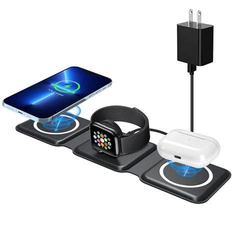 3 In 1 Wireless Charging Pad Portable Magnetic Foldable Travel Charger
