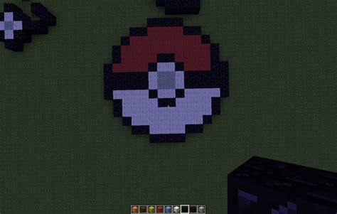Pokemon Poke Ball Pixel Art Minecraft Project