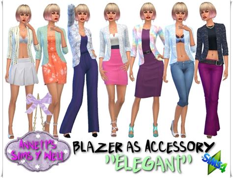 21 Blazers As Accessory Sims 4 Accessories