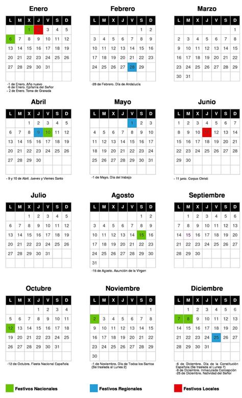 Calendario Laboral Granada 2022 Con Todos Los Festivos Images