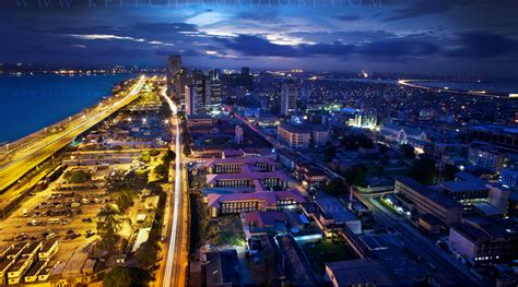 Lagos At Night Lagos Nigeria Nigeria Africa Town And Country West