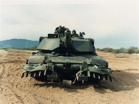Us Army M 1a1 Abrams With Mine Plow