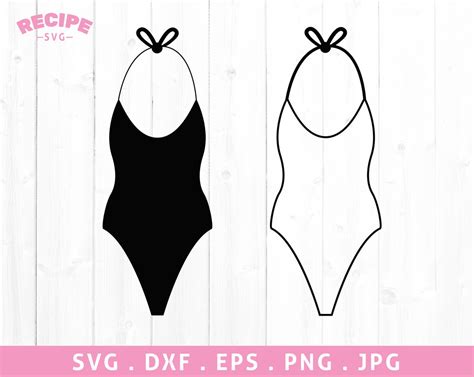 Swimsuit Svg Swimsuit Outline Svg Swimming Pool Beach Etsy