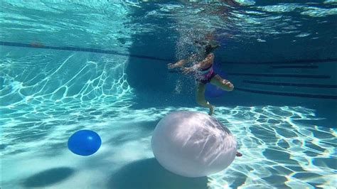 Giant Balloons Under Water Youtube