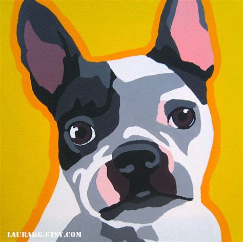 Custom 30x30 Pop Art Dog Portrait Painting Pop Art Dog Portrait Dog