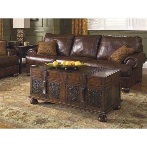 10 best ashley coffee tables of july 2021. Ashley McKenna Coffee Table with Storage in Dark Brown ...