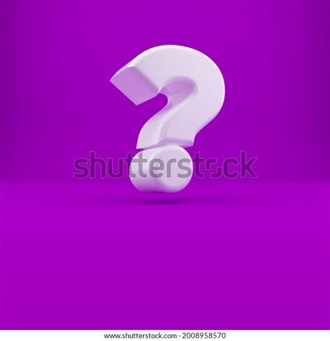 White Question Mark Isolated Over Lilac Stock Illustration 2008958570