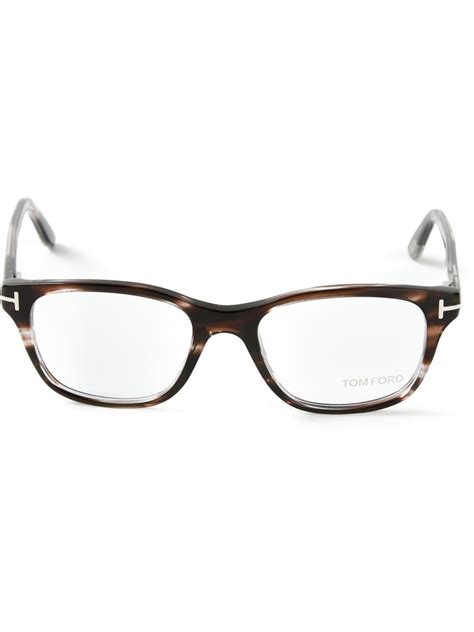 Lyst Tom Ford Square Frame Glasses In Brown For Men