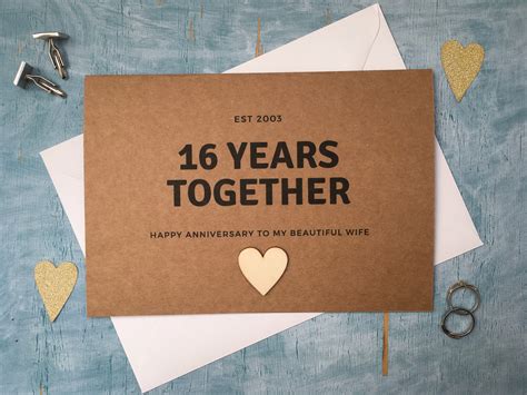 Personalised Custom Th Anniversary Card Years Together Etsy