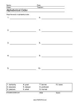 There are two collections, one aimed at primary schools (8000+ worksheets) and one aimed at secondary schools (9000+ worksheets). 10th Grade Vocabulary Worksheets by STEMtopics | TpT