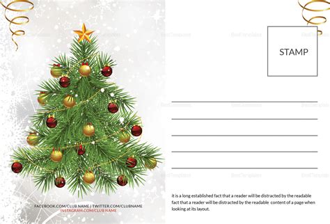 Santa Christmas Postcard Template In Adobe Photoshop