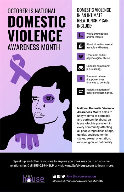 Domestic Violence Awareness Month Poster Venngage