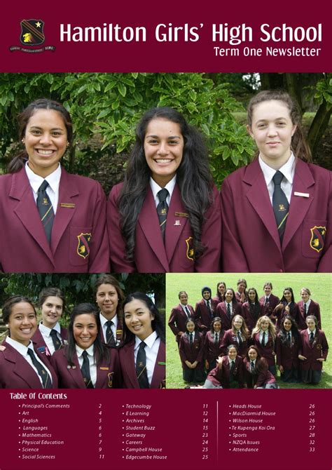 Hamilton Girls High School Term 1 Newsletter 2012 By Hamilton Girls