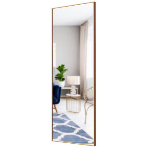 Costway 59full Length Body Mirror Aluminum Frame Leaning Hanging