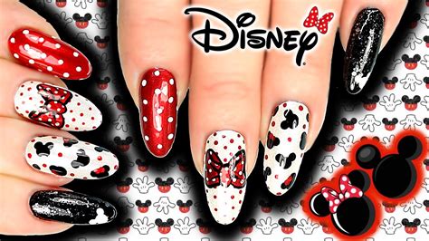 Disney Mickey And Minnie Mouse Nail Art Mickey Nails Dots