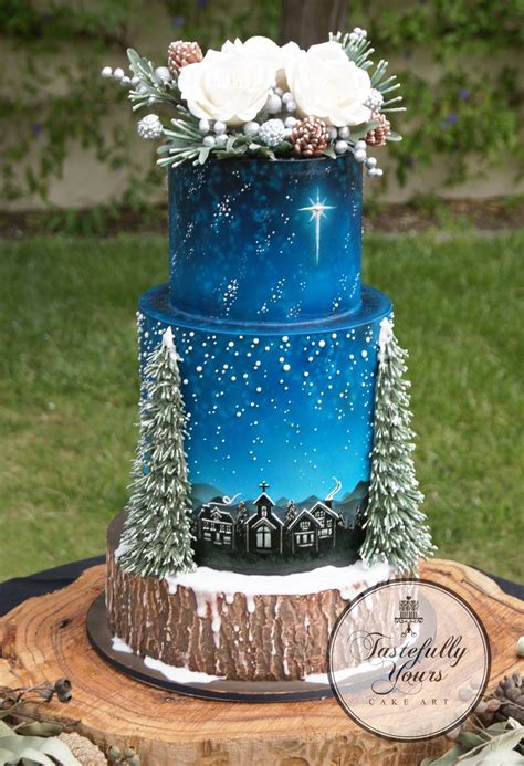 Tastefully Yours Cake Art Winter Wedding Cake Cake Art
