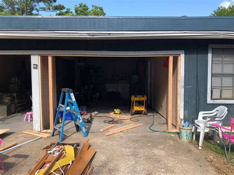 Garage Door Framing And New Door Installation Gallery