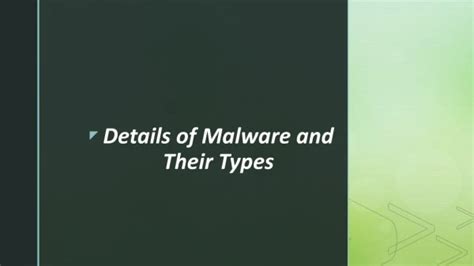 Ppt Malware And Different Types Of Malware Powerpoint Presentation