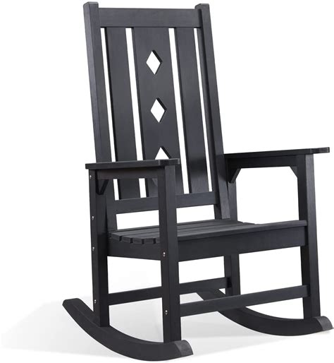 Efurden Rocking Chair Over Sized Weather Resistant Patio Rocker For