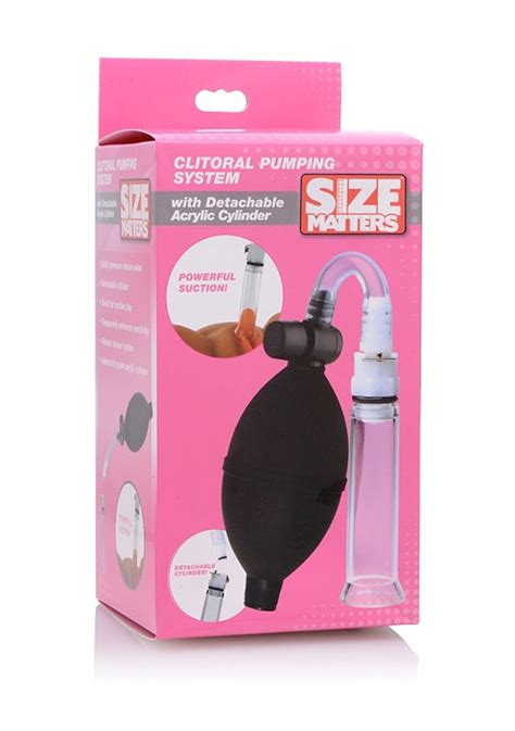 Size Matters Clitoral Pumping System With Detachable Acrylic Cyl Vibrator Bg