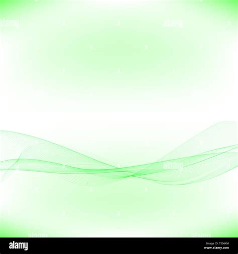 Abstract Green Wavy Lines Colorful Vector Background Smoke