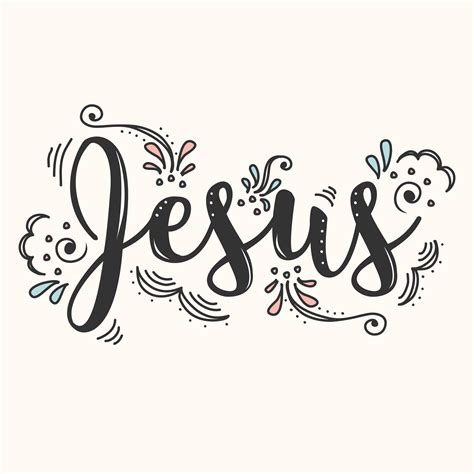 Jesus Lettering Vector Art Icons And Graphics For Free Download