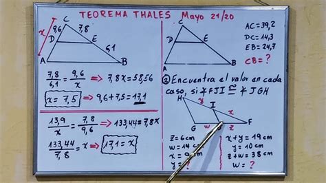 Ejercicios Teorema De Thales Youtube