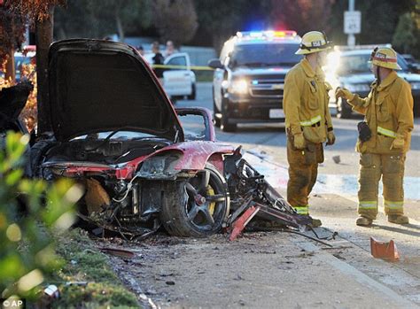 Paul Walker Crash On Cctv Video Of Porsche Gt Spinning Off Road