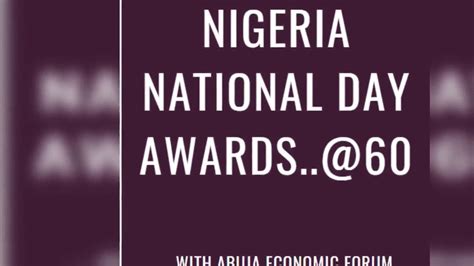 Nigeria National Day Awards Youtube