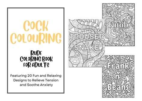 Willy Penis Colouring Book Pages Digital Instant Download 20 Etsy