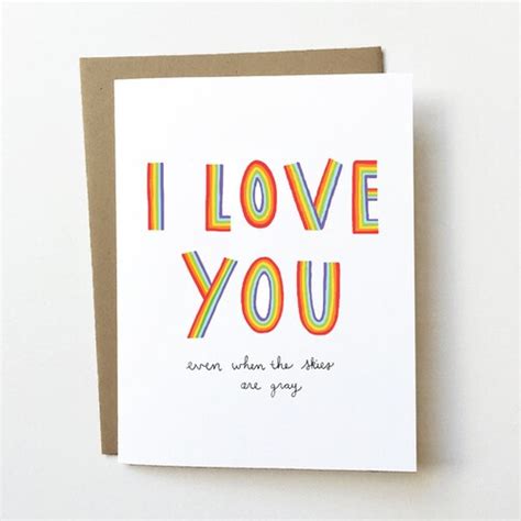 I Love You Rainbow Card Husband Support Card Girlfriend Love Etsy