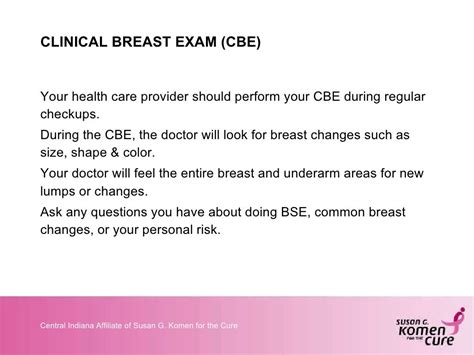 Clinical Breast Exam Cbe Your