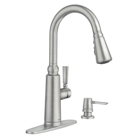 Contemporary kitchen bar faucet from kwc. MOEN Coretta Pull-Down Kitchen Faucet With Power Boost In ...