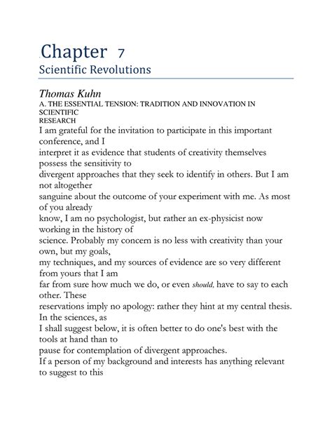 Chapter 7 Scientific Revolutions Chapter 7 Scientific Revolutions