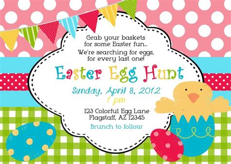 Easter Egg Hunt Invitation Wording Easter Egg Hunt Invitation Easter