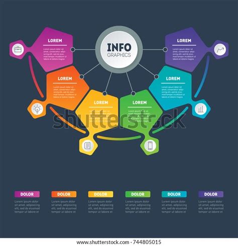 Business Presentation Or Infographic Examples With 6 Options Vector