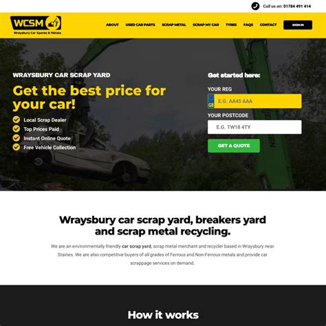 Online Car Salvage Software Scrap Yard Website Builder