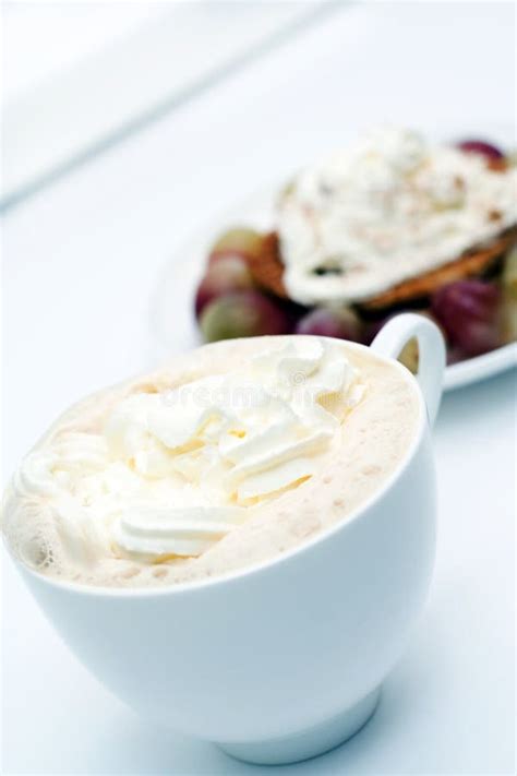 Espresso Coffee With Whipped Cream Stock Image Image Of Topping