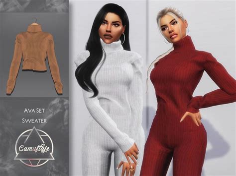 Sims 4 — Camuflaje Ava Set Sweater By Camuflaje — Part Of The