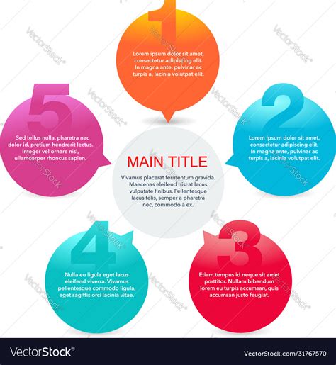 5 Steps Infographic Template Five Options Vector Image