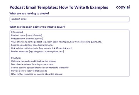 Podcast Email Templates How To Write And Examples