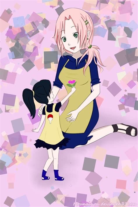 Sakura And Uchiha Daughter Anime Uchiha Sakura