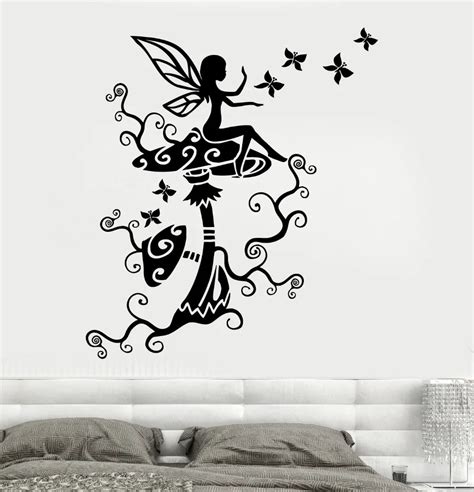 2017 Butterfly Flower Fairy Wall Stickers For Kids Rooms Girls Decals