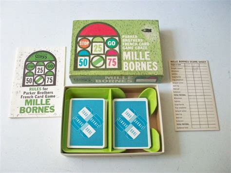 Mille Bornes Game Vintage Parker Brothers French Card Game Etsy