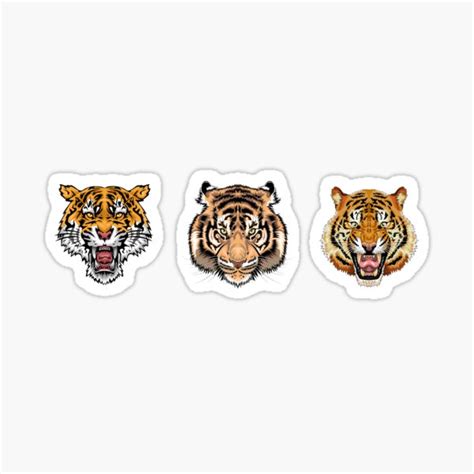 Tiger Face Stickers Sticker By Magicboutique Redbubble