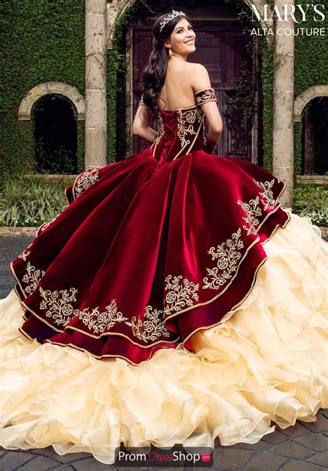 Red Mexican Quinceanera Dress