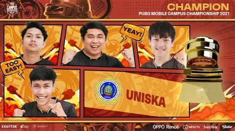 uniska menangi turnamen pubg mobile campus championship 2021 wakili indonesia di ajang