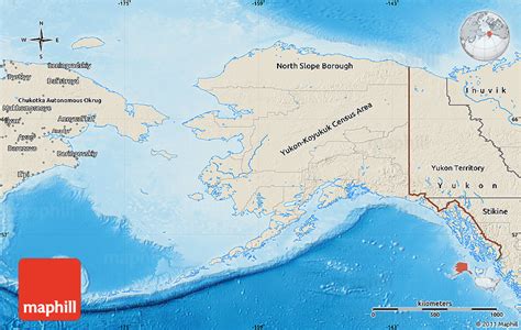 Shaded Relief Map Of Alaska