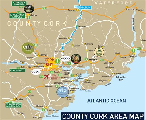 Cork County Map Town Maps
