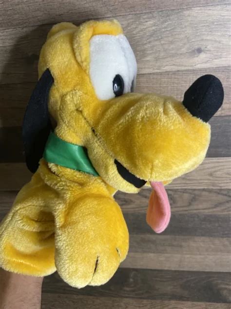 Pluto Vintage Applause Walt Disney Hand Puppet Plush Stuffed Animal Toy